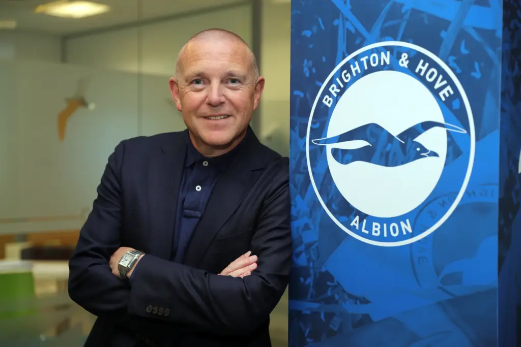 Brighton & Hove Albion chief executive Paul Barber at the Amex Stadium — © Getty Images