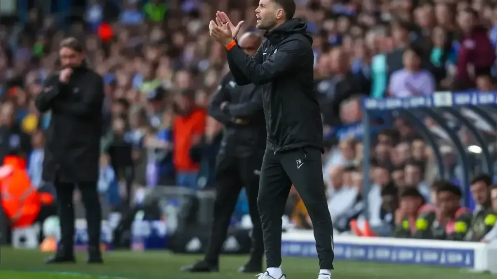Tony Bloom Fabian Hurzeler: Fabian Hurzeler on the touchline during a Premier League match